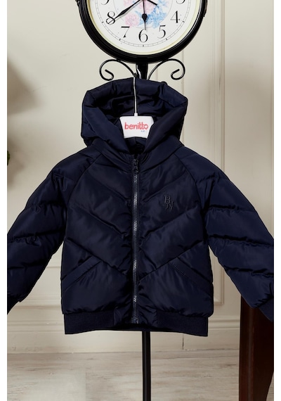Benitto Kids Erkek Bebek Kapüşonlu Kışlık Mont 51332 Lacivert