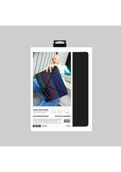 Apple Uyumlu iPad  Air 13 2025 Kılıf Skinarma Holografik Arkası Şeffaf Çıkarılabilir Magnetik Kira Kobai Colorful