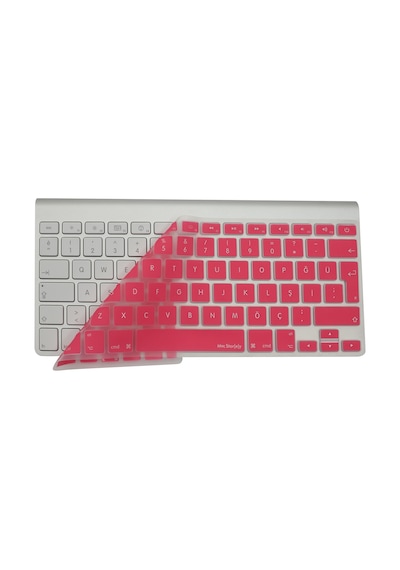 Apple Magic Keyboard A1314 A1242 Türkçe Q Uyumlu Klavye Koruyucu Iso Ters L Enter Silikon Pembe Altın