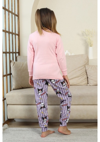 Miniğimin Cicileri Krm Baskılı Kız Çocuk Pijama Takımı - Pembe Pembe