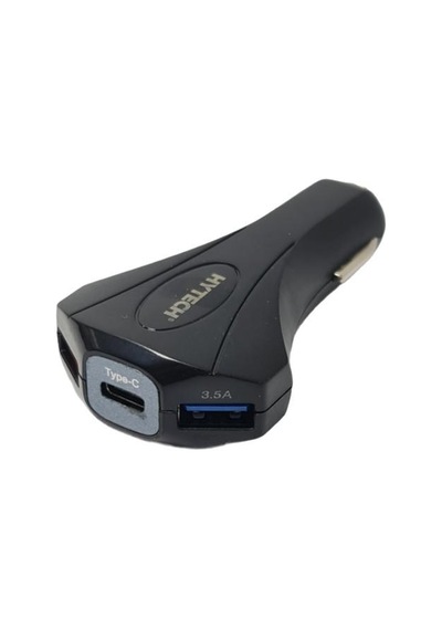 Hytech Hy-Xq55 Type-C + Çift Usb Çıkışlı Çakmak Şarj 7A Siyah