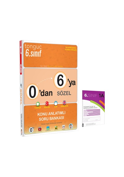 Tonguç 6. Sınıf 0'dan 6'ya Sözel Konu Anlatımlı Soru Bankası (1 Kitap+ 1 Deneme