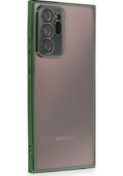 Samsung Galaxy Uyumlu Note 20 Ultra Kılıf Kamera Lens Korumalı Parlak Silikon Kapak Ryc/razer Lens - Yeşil Yeşil