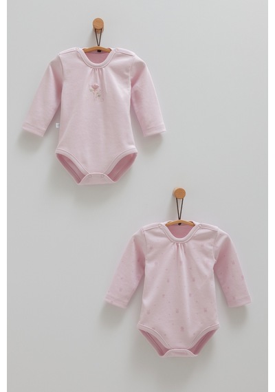Caramell Cute Rabbıt İkili Uzun Kol Çıtçıtlı Body Lila