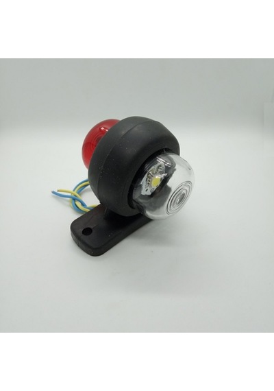 Kırmızı - Beyaz Ledli Mini Takoz Lamba - 2 Adet