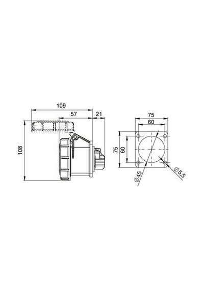 Mete Enerji 4x16a. Ip67 Makine Prizi -düz- Vidalı Bağ. 406508v