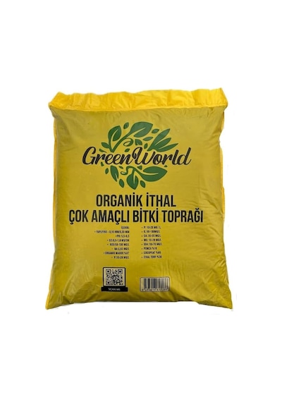 Green World 40 Litre İthal Çok Amaçlı Bitki Toprağı Torf Cocopeat Pro Mix - Kokopit Özel Karışım Saksı Harcı 0,250