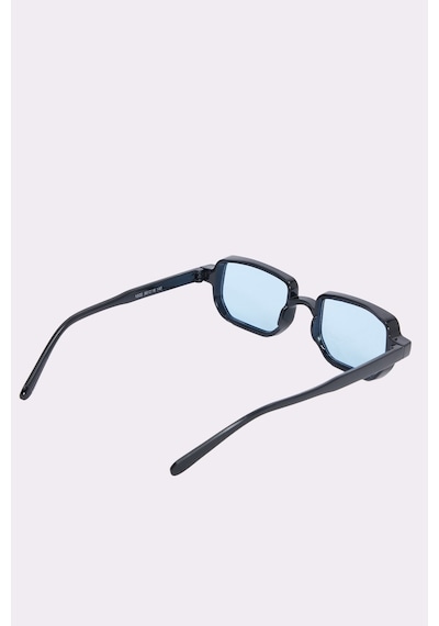 Unisex Geometrik Çerçeve Siyah Çerçeve Uv 400 Korumalı Güneş Gözlüğü-51568 Çok Renkli