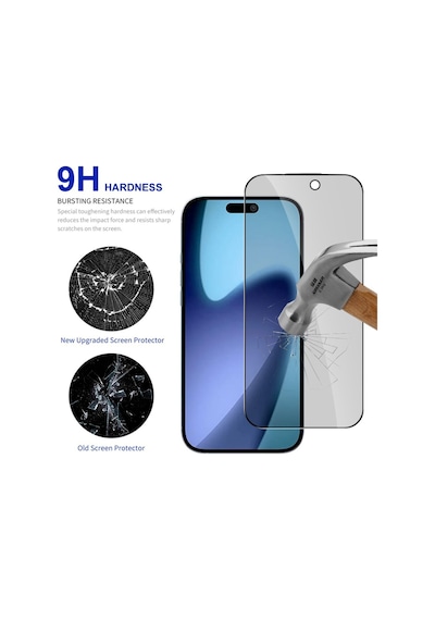Apple iPhone Uyumlu 17 Pro Max Hayalet Ekran Koruyucu Tam Kaplayan Kırılmaz Cam Otomatik Hizalamalı Kurulum Kitli