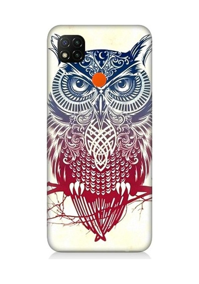 Xiaomi Redmi 9c Uyumlu Mistik Tribal Baykuş Desenli Silikon Kılıf