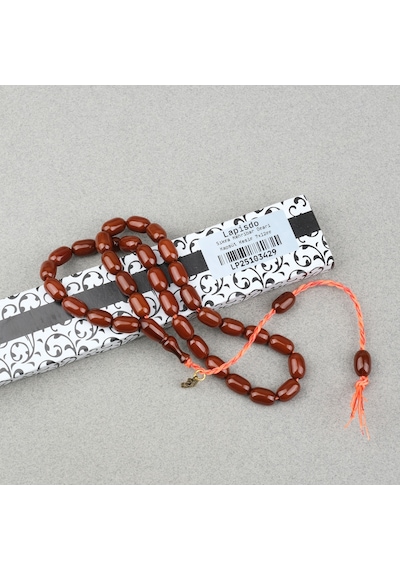 Omari Sıkma Kehribar Kapsül Kesim Oturtma İmameli Sistemli 7x12mm Tesbih 32401453