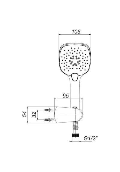 Eca İcon 102117393 Mafsallı Duş Seti Banyo Üst Takımı Krom