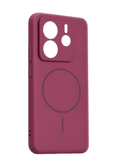 Xiaomi Redmi Note 14 4g Mika Pc Magsafe Kapak - Bordo Çok Renkli