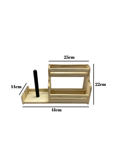 Ahşap Doğal 10lu Baharatlık Ve Havlu Peçetelik Cam Set Takımı Set Kavak - Ihlamur 1 Set Ahşap