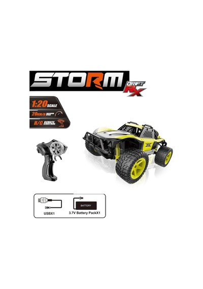 Syr-66764ma Kumandalı 2.4ghz Şarjlı 1:20 Storm Drift Araba Çok Renkli