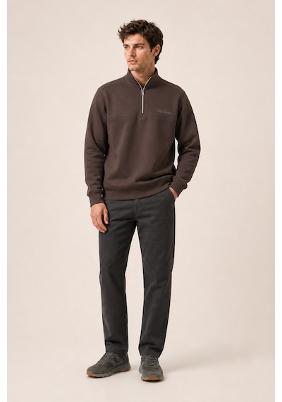 Redline Krivs Bisiklet Yaka Regular Fit Kışlık Sweatshirt Kahve