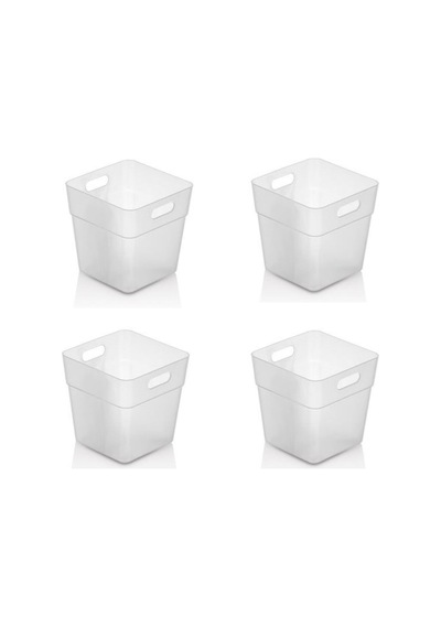 6 Lı Buzdolabı İçi Mini Düzenleyici Kutu Organizer - Buzdolabı Kapak Düzenleyici Plastik Beyaz Diğer