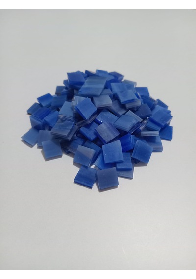 Mor Lacivert Kare Vitray Cam Mozaik Taşı - Sanatsal Mozaik Çalışmalarınız İçin Yaklaşık 10 X 10 Mm