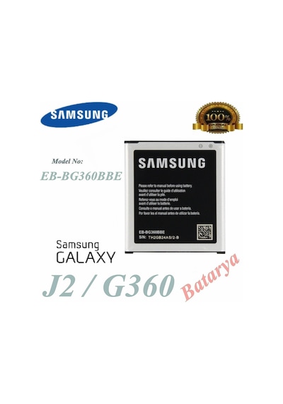 Samsung Uyumlu Galaxy J2 Batarya J200 G360 Eb-Bg360Bbe 2000Mah Servis Ür