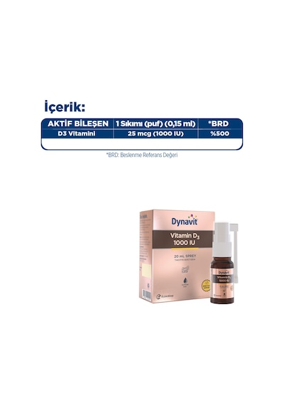 Dynavit Vitamin D3 1000 Iu 20 Ml Sprey