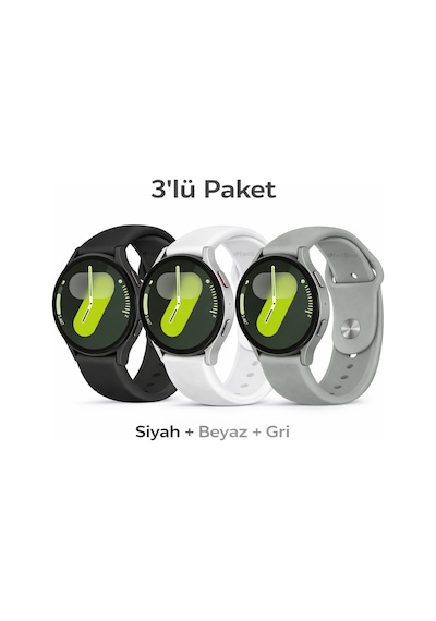 Samsung Galaxy Watch 7 6 5 4 Fe 40 44 Mm 42 43 46 47 Mm Uyumlu 3'lü Yüksek Kalite Silikon Kordon