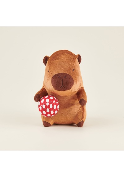 Soft Topçu Kapibara Figürlü Yastık - Kahverengi - 16x25 Cm Çok Renkli