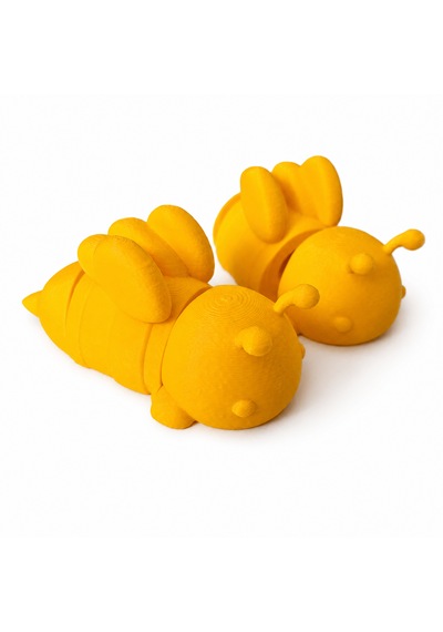 2 Li Set Sevimli Arı Figürü 10 Cm 3d Baskı Hareketli Dekoratif Obje Masaüstü Süs Hediyelik .