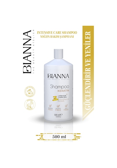 Keratin Tuzsuz Sülfatsız Ve Parabensiz Güçlendirici Ve Yenileyici Saç Bakım Şampuanı - 500ml Saçşampuan