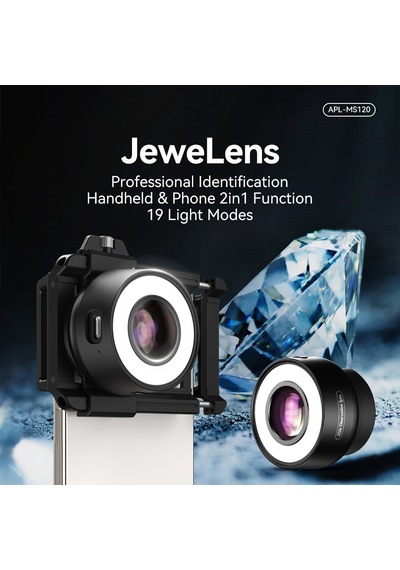 Apexel Apl-ms120 Taşınabilir Klipsli 120x Telefon Mikroskop Büyüteç Ayarlanabilir Parlaklık Led Aydınlatma