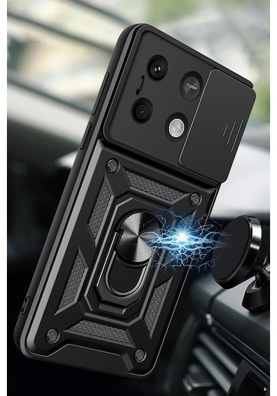 Newface - 373 - Xiaomi Redmi Note 13 4g Kılıf Pars Lens Yüzüklü Silikon - Ece-umay - - Yeşil
