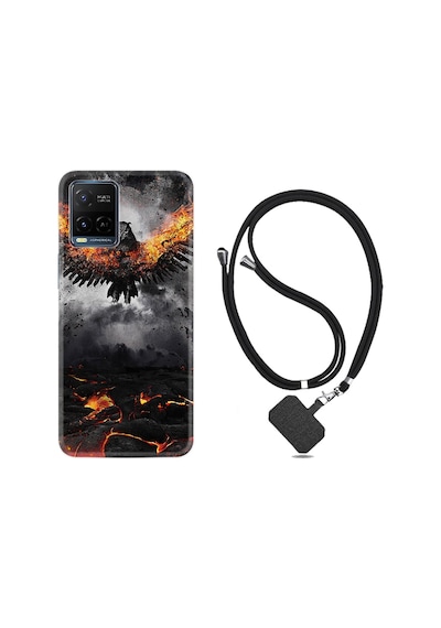 Vivo V21 Kılıf Boyun Askılı Ateş Kartalı 1766