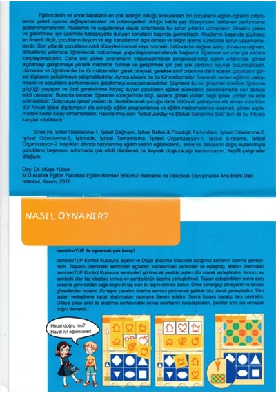 Dizge 3 - 4 Yaş Görsel Algı Ve İşitsel Dikkat Geliştirme Seti