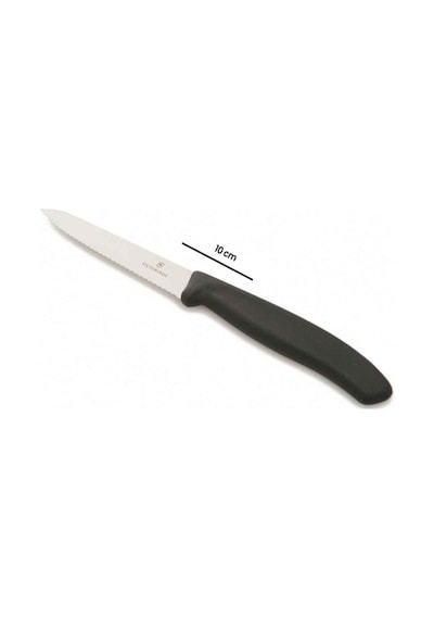 Victorinox 6.7733 Tırtıklı Soyma Bıçağı - Siyah/10 Cm Siyah
