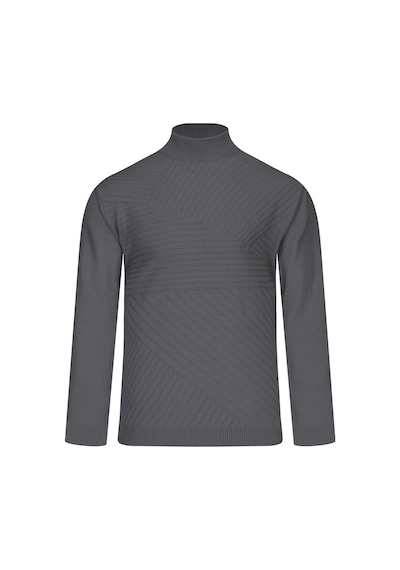 Hatemoğlu Gri Regular Fit Yarım Balıkçı Yaka Yünlü Kazak 2982358 Gri