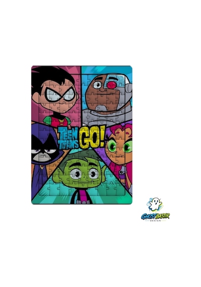 Teen Titans Go 99 Parça Ayaklı Puzzle Dekoratif Çocuk Yapbozu 0262
