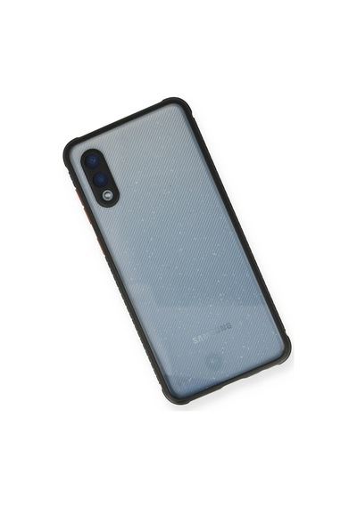 Newface Samsung Galaxy Uyumlu A02 Kılıf Miami Şeffaf Silikon Semeglbl - 97 - Siyah