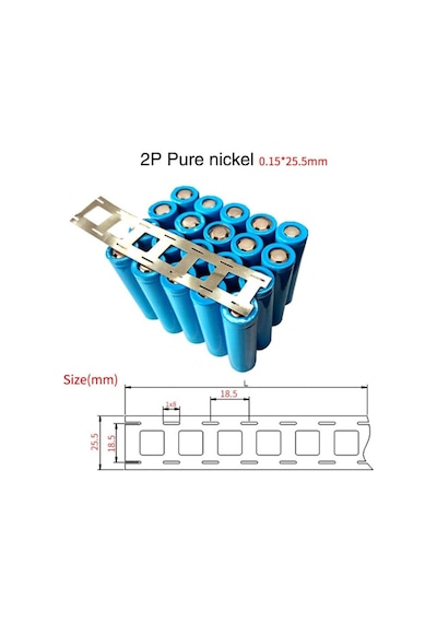 2'Li Nikel Şerit Lehim 2P Punta Teli 25.5X0.15Mm - 1 Metre