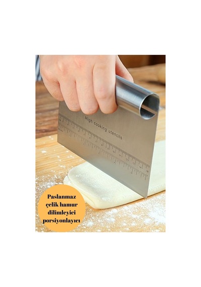 Paslanmaz Lüks Çelik Hamur Kesme Porsiyonlayıcı Spatula Kek Pasta Şekillendirici Kazıyıcı Diğer