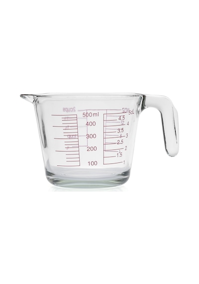 Kulplu Cam Beher 500 ML - Cam Ölçü Kabı - Multi Ölçekli - 2 Cup