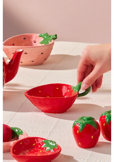 Karaca Strawberry Çerezlik 14 Cm kırmızı