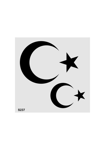 Kk Swords Stencil Tasarım S237 Ay Yıldız Duvar Ahşap Cam Boyama Deseni Tybl9x29llyzpyvq11