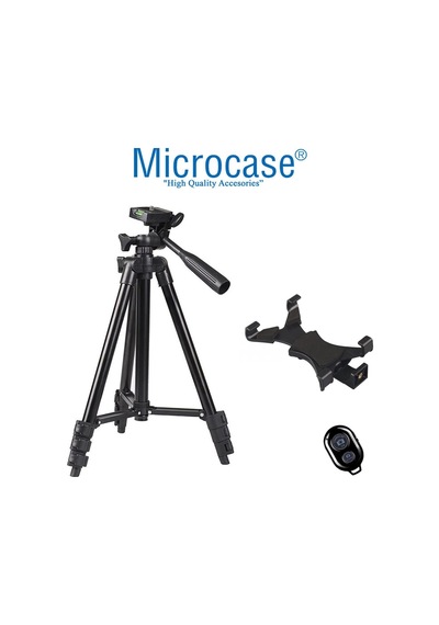 3120a 3 Ayak Kamera Tripodu 102 Cm+döner Başlık Tablet Tutucu+bluetooth Kumanda - Al2920 Standart
