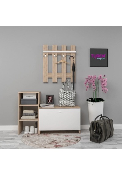Porte Ceviz Portmanto Mdf Sis Gri Porte Ceviz Portmanto Mdf Sis Gri