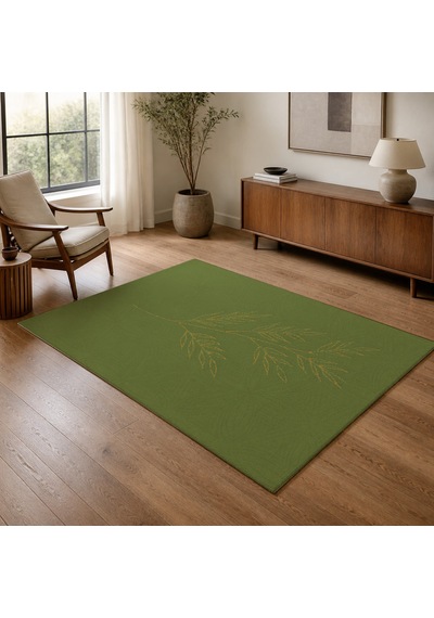Kartela Halı Evo Halı Jüt Taban Dokuma Halı Yeşil - 120 X 180 Cm