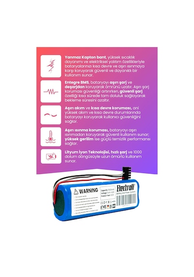 Viomi V2 Uyumlu Batarya 3500mah Pil