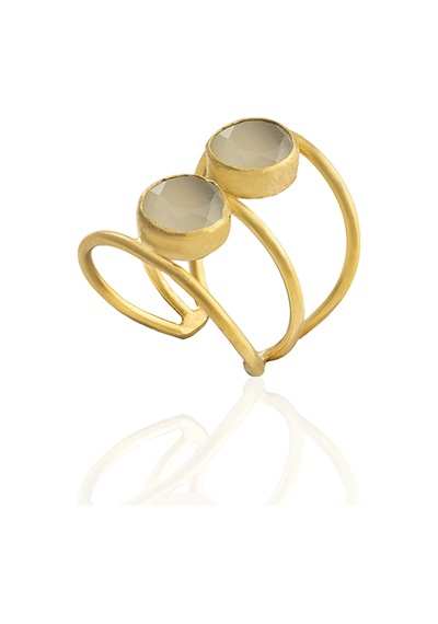 Kadir Jewellery 22 Ayar Altın Kaplama Kadın Zirkon Taşlı Yüzük Beyaz 77448067