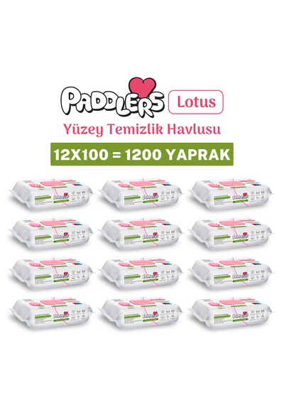 Easy Clean Lotus Çiçeği Kokulu Yüzey Temizlik Havlusu 1200 Yaprak (12x100) – Yüksek Hijyen