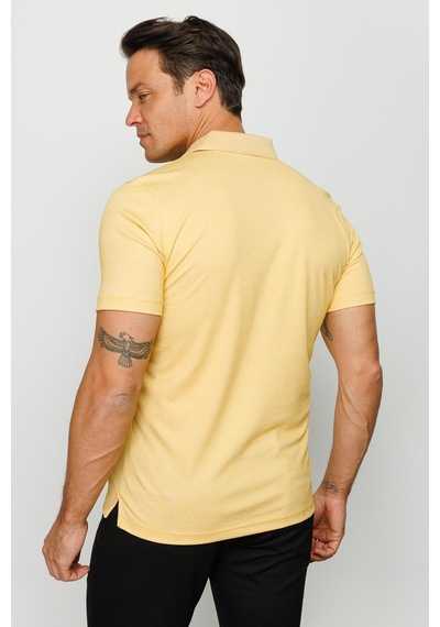 Erkek Polo Yaka T-shirt Sarı Sarı