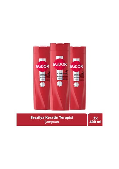 Saç Bakım Şampuanı Brezilya Keratin Terapisi 400 Ml X3