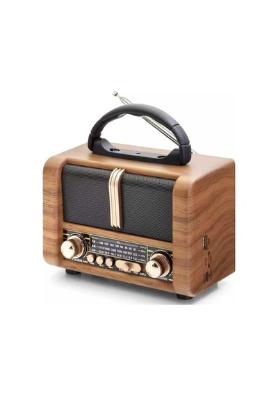 Ns8107bt Bluetooth Nostaljik Fm/tws/usb/tf Taşınabilir Hoparlör Kahverengi